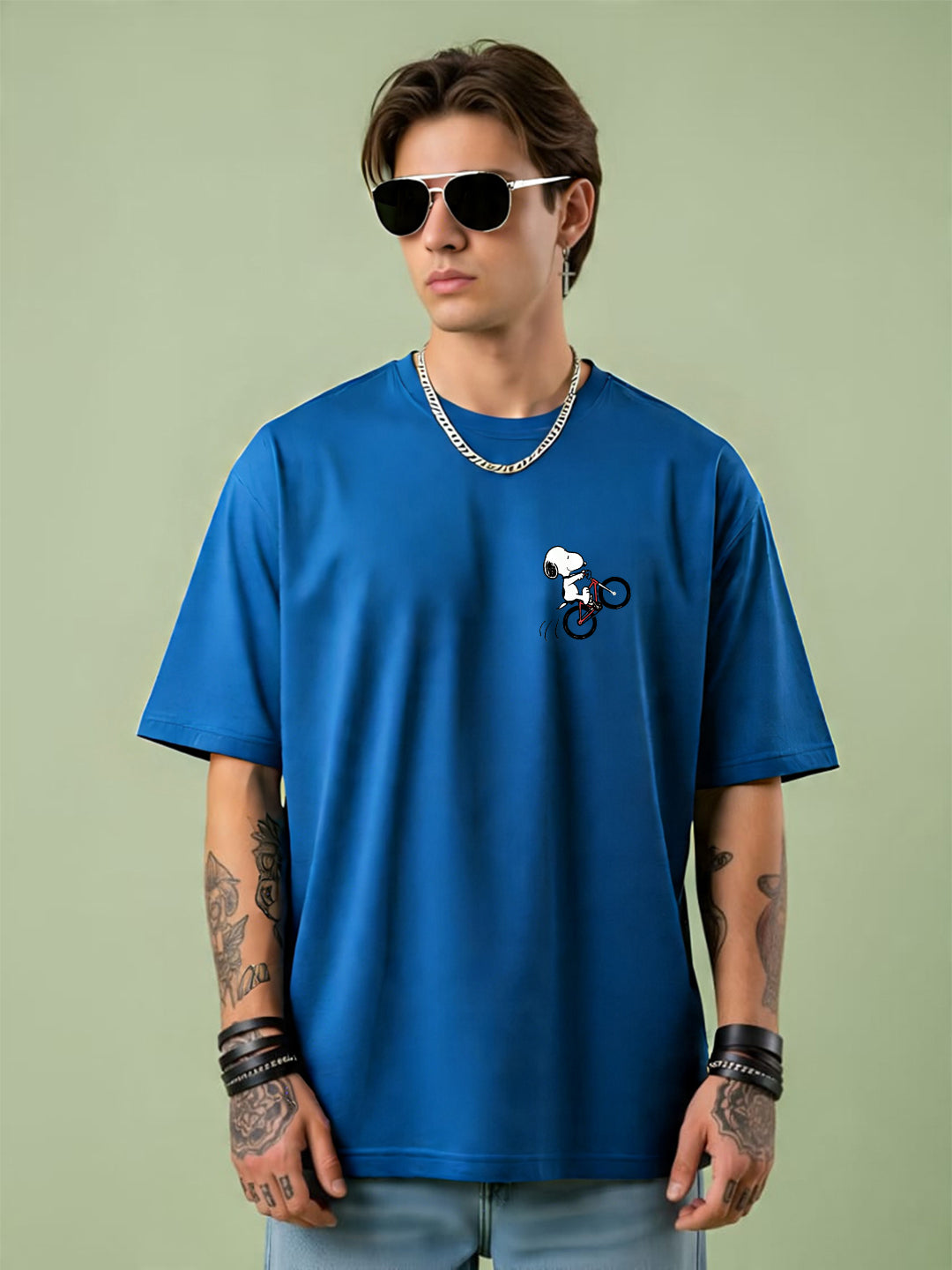 Snoopy Bicycle Oversized  T-shirt