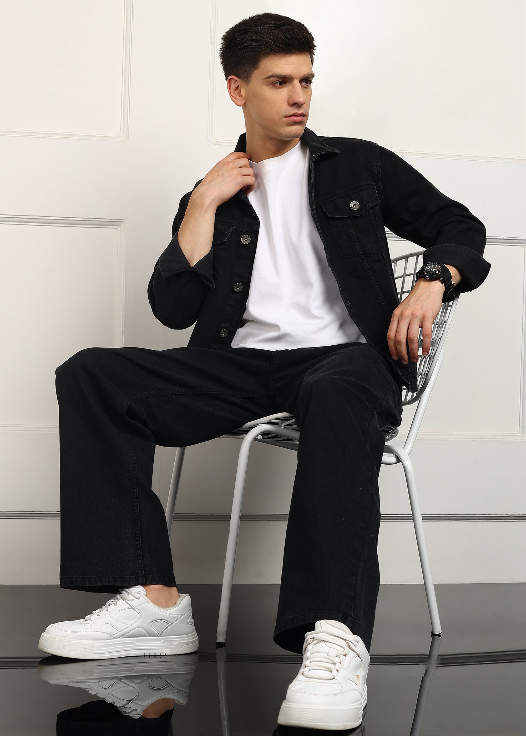 ANGERHOOD Loose Fit Men Black Jeans