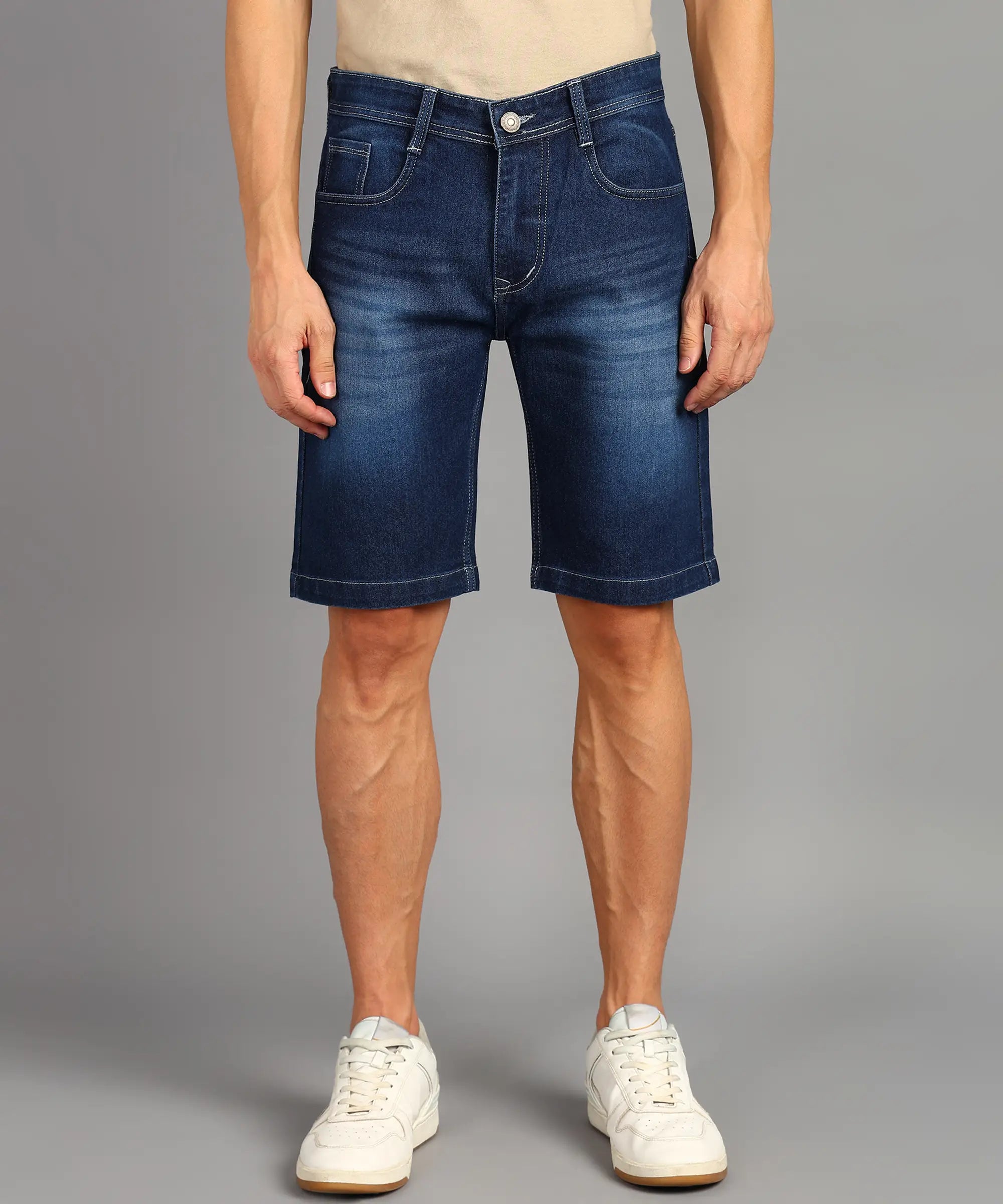 ANGERHOOD Solid Men Denim Blue Denim Shorts
