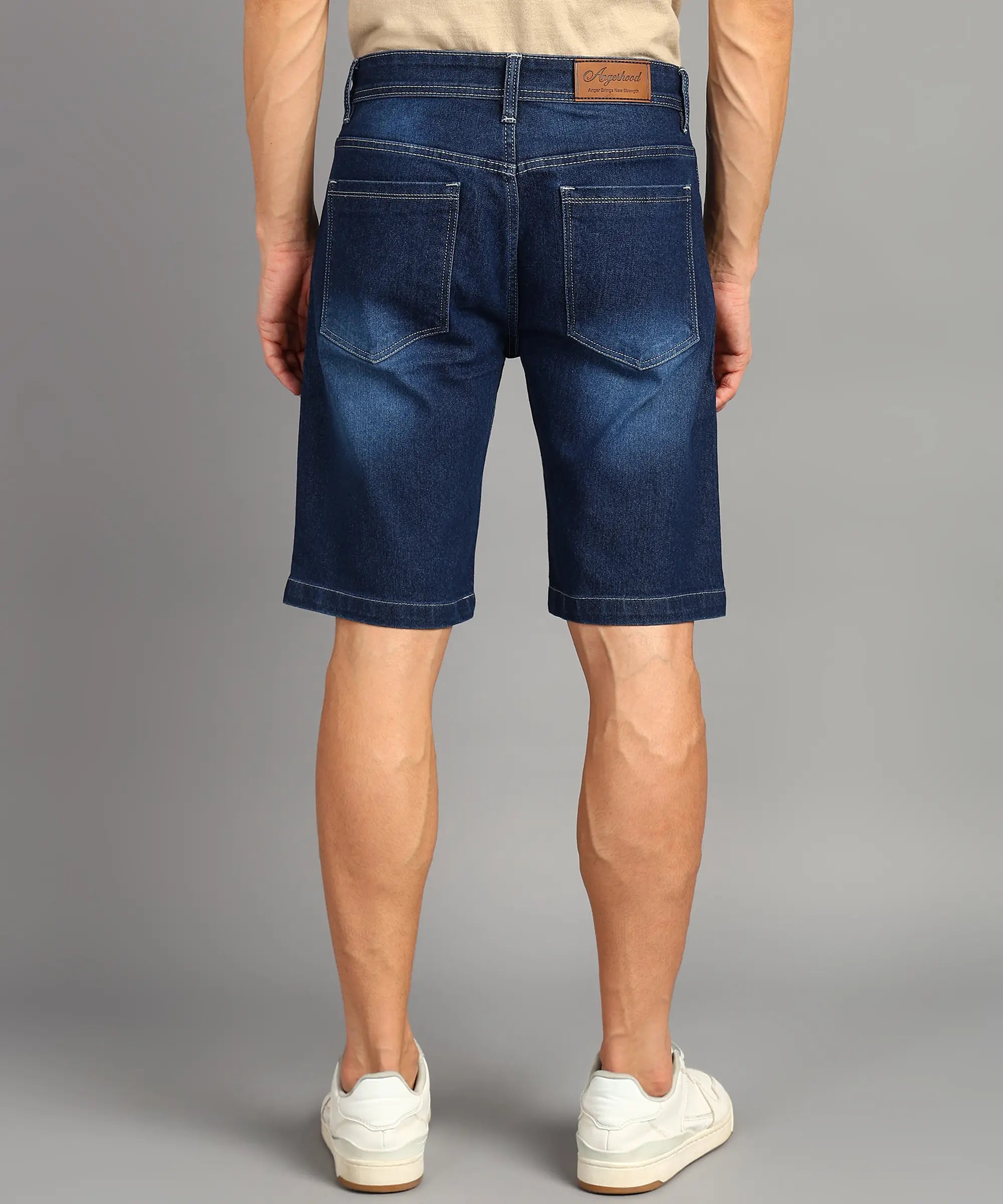 ANGERHOOD Solid Men Denim Blue Denim Shorts