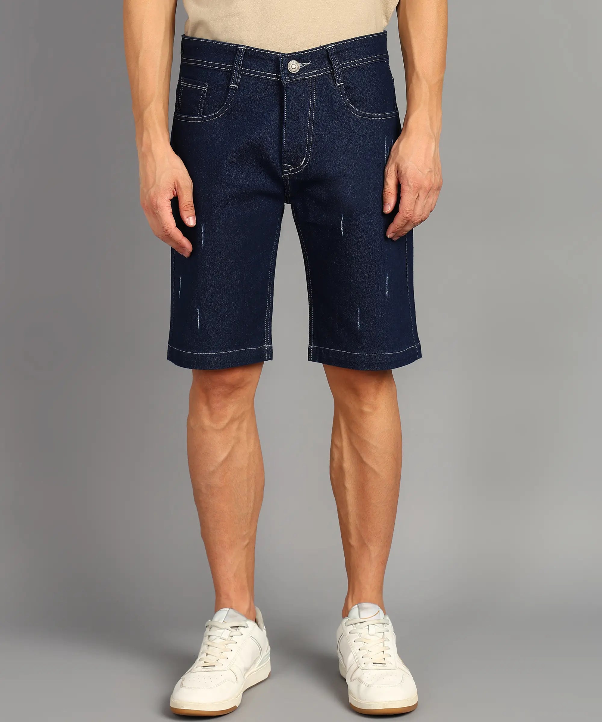 ANGERHOOD Solid Men Denim Blue Denim Shorts