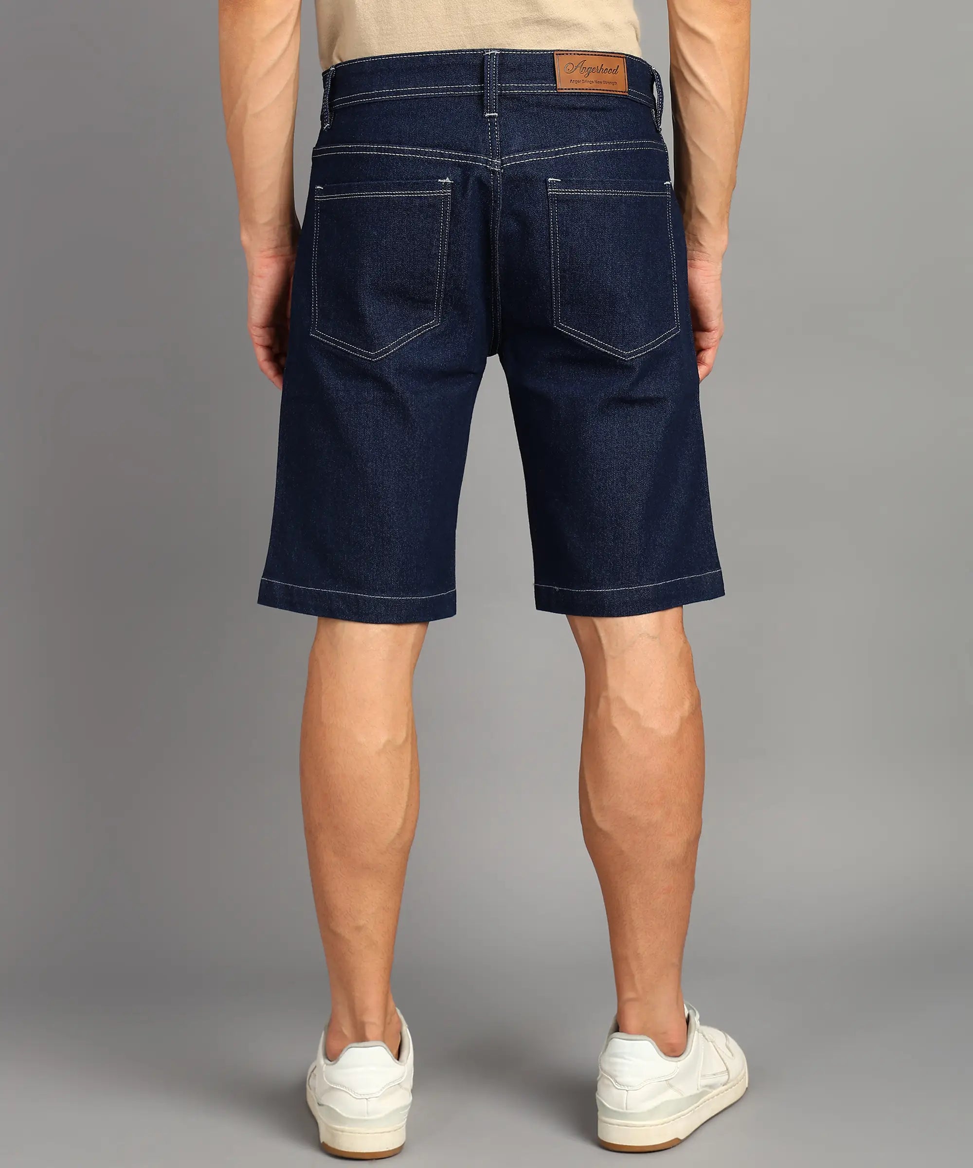 ANGERHOOD Solid Men Denim Blue Denim Shorts