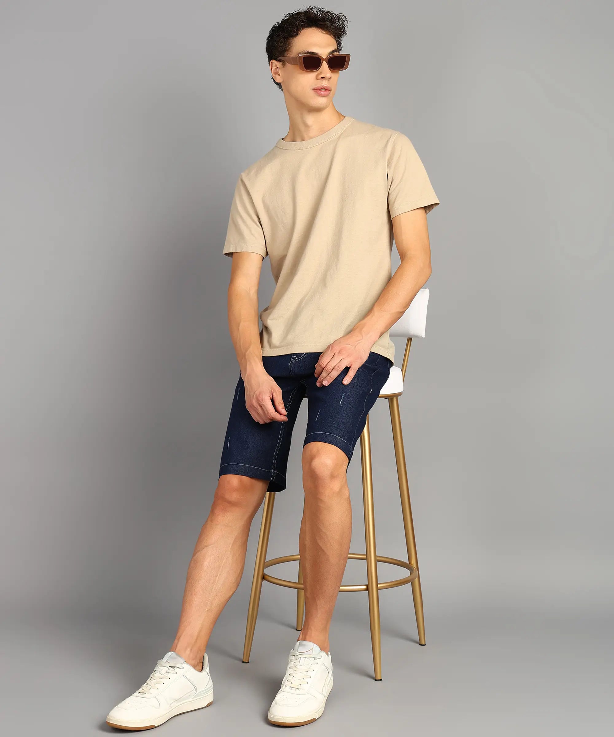 ANGERHOOD Solid Men Denim Blue Denim Shorts