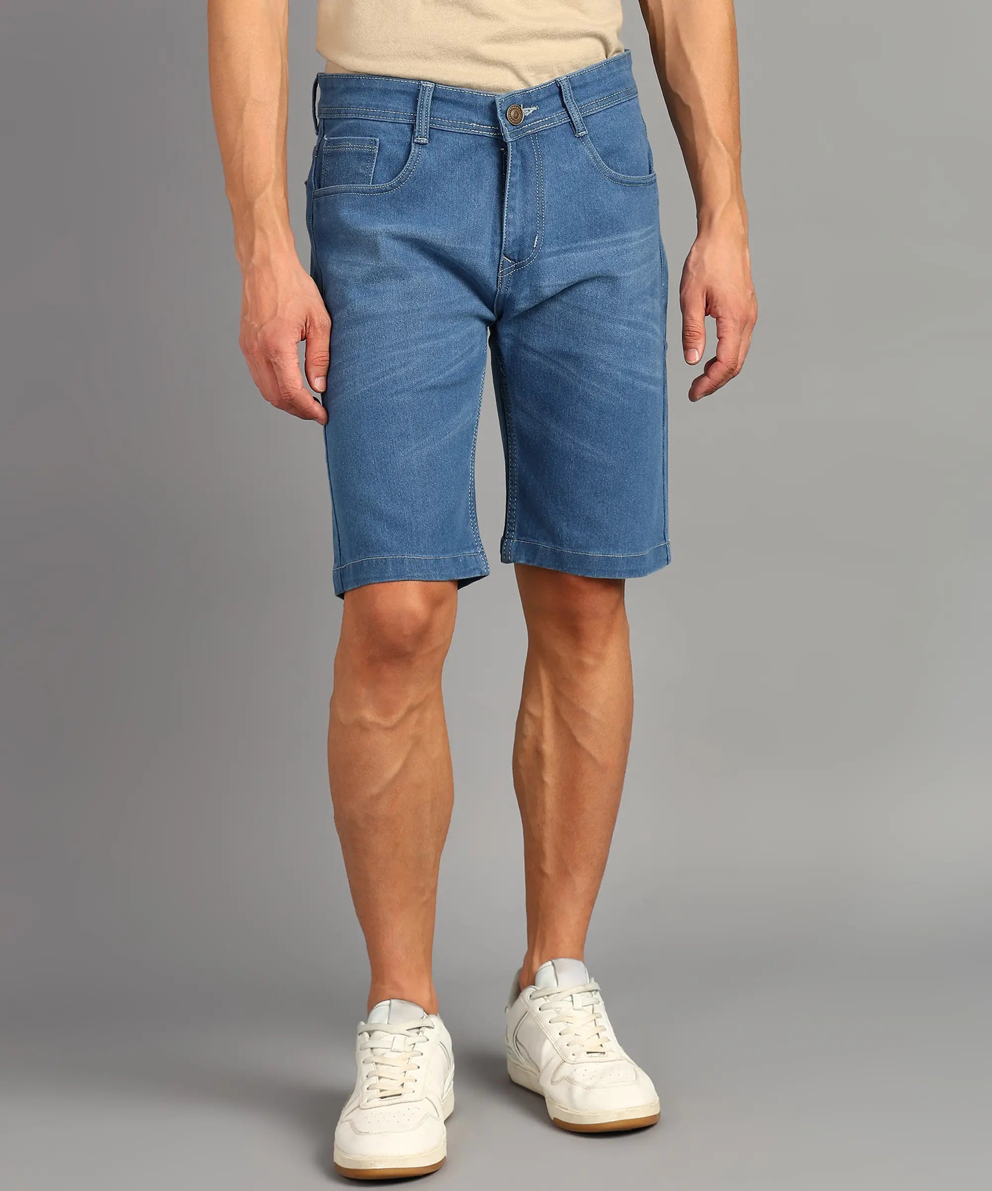 ANGERHOOD Solid Men Denim Blue Shorts