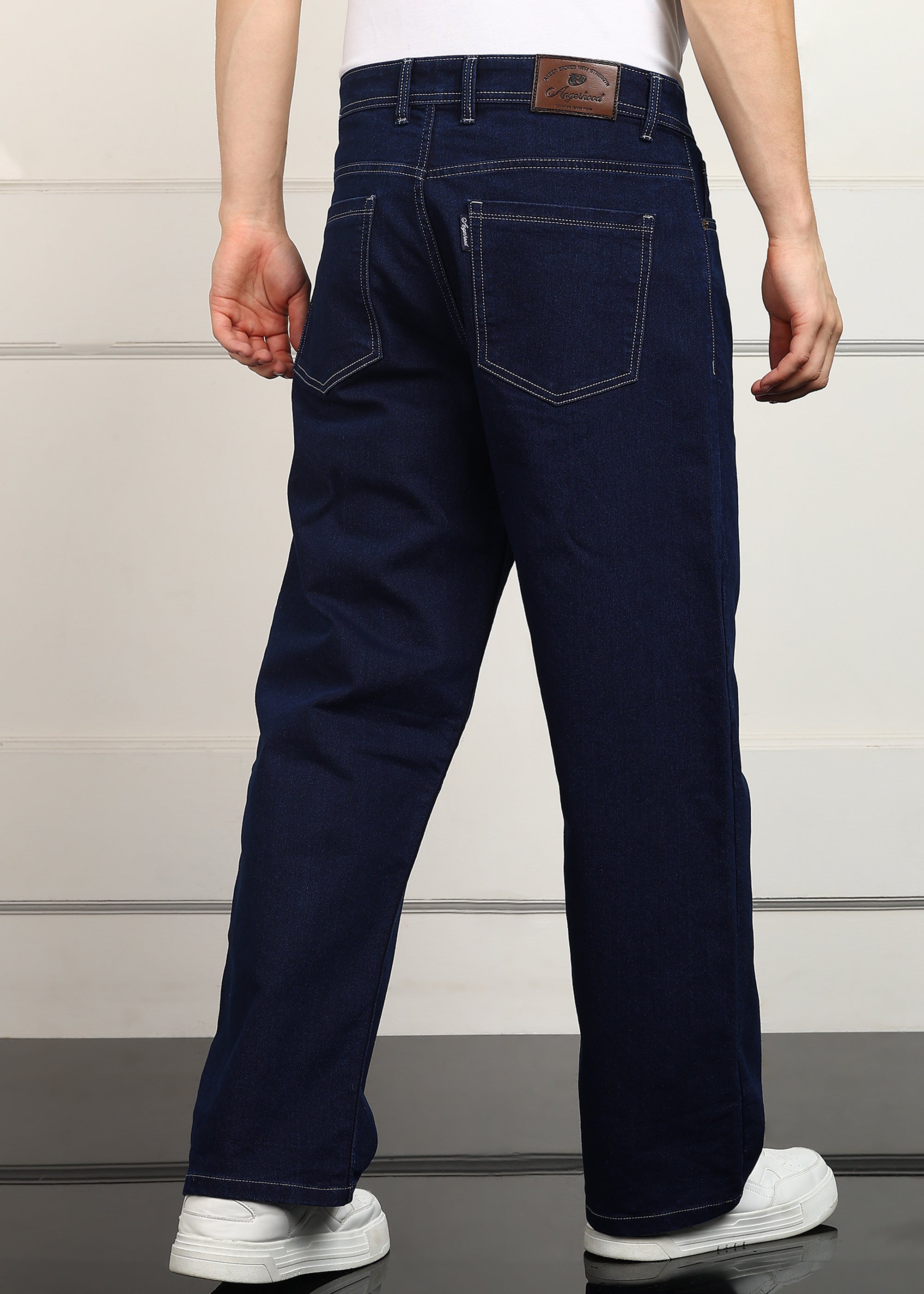 ANGERHOOD Loose Fit Men Dark Blue  Jeans
