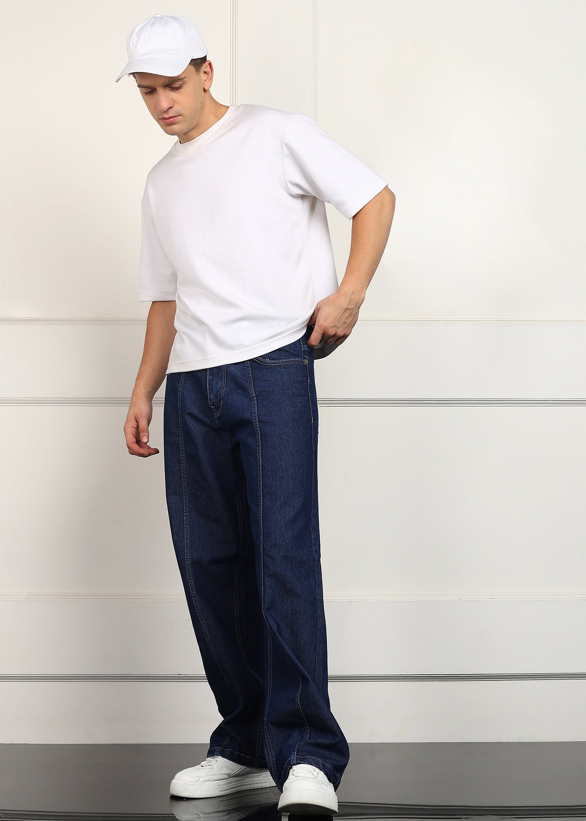 ANGERHOOD Loose Fit Men Dark Blue  Jeans