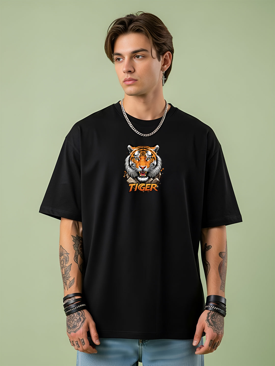 Fearless Tiger Oversized  T-shirt