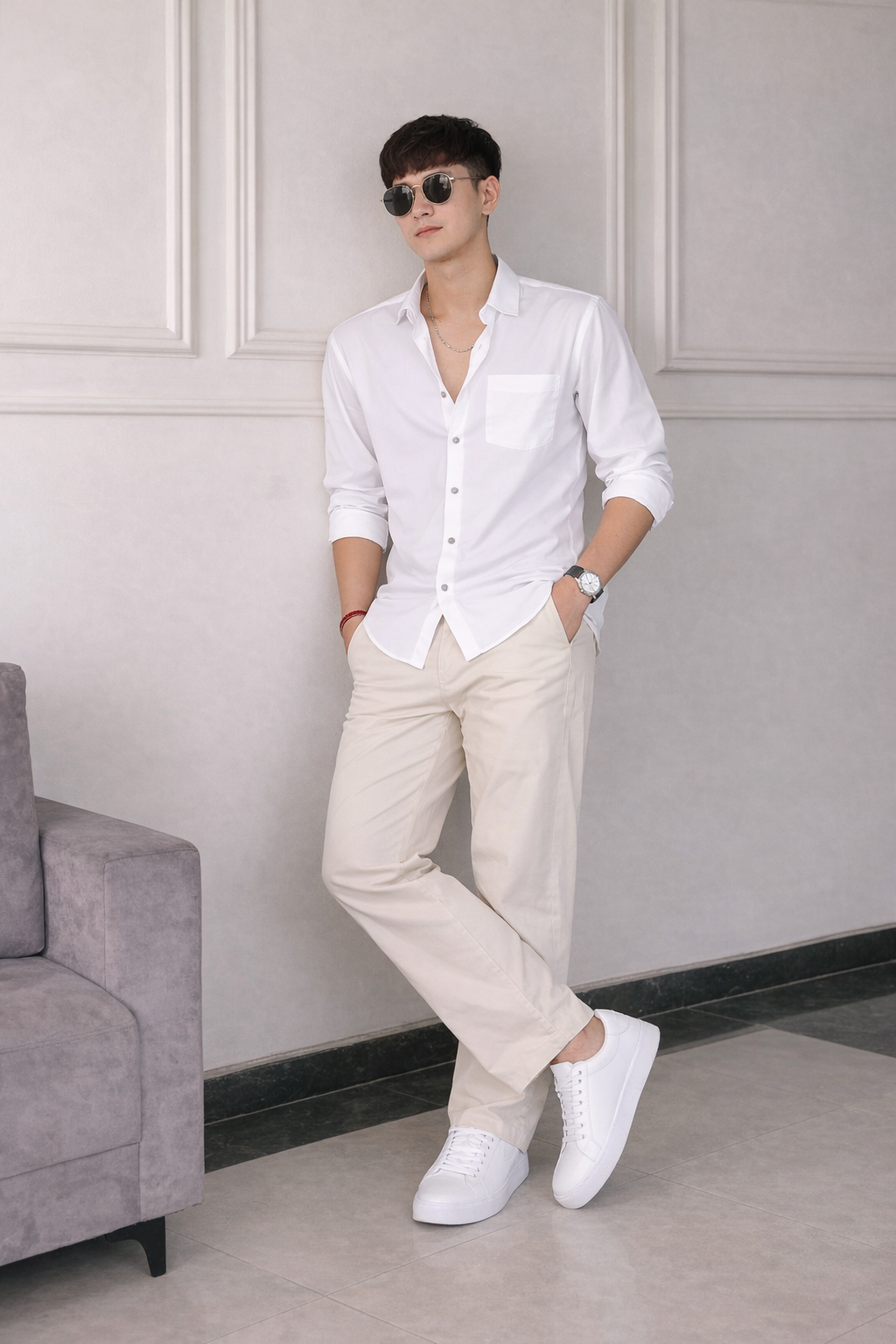 Old Money Classic Combo (White & Beige)