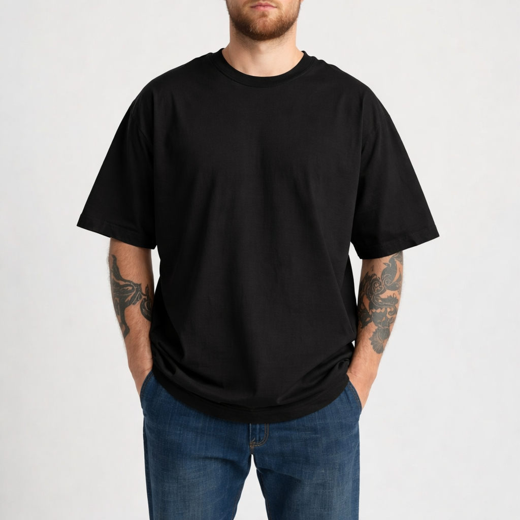 HEAVY24O GSM Oversized Fit French Terry Cotton T-Shirt - PURPLE