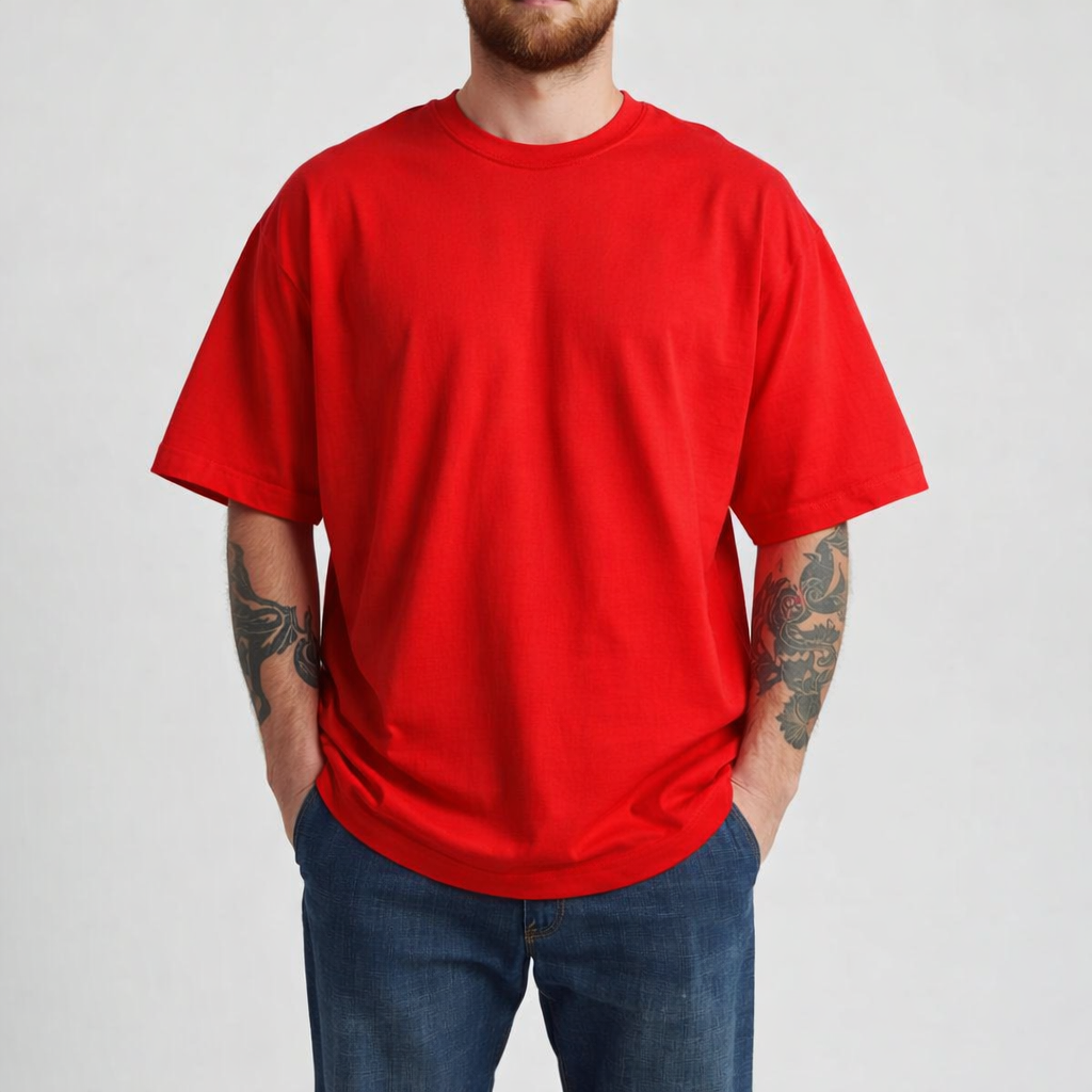 HEAVY24O GSM Oversized Fit French Terry Cotton T-Shirt - PURPLE