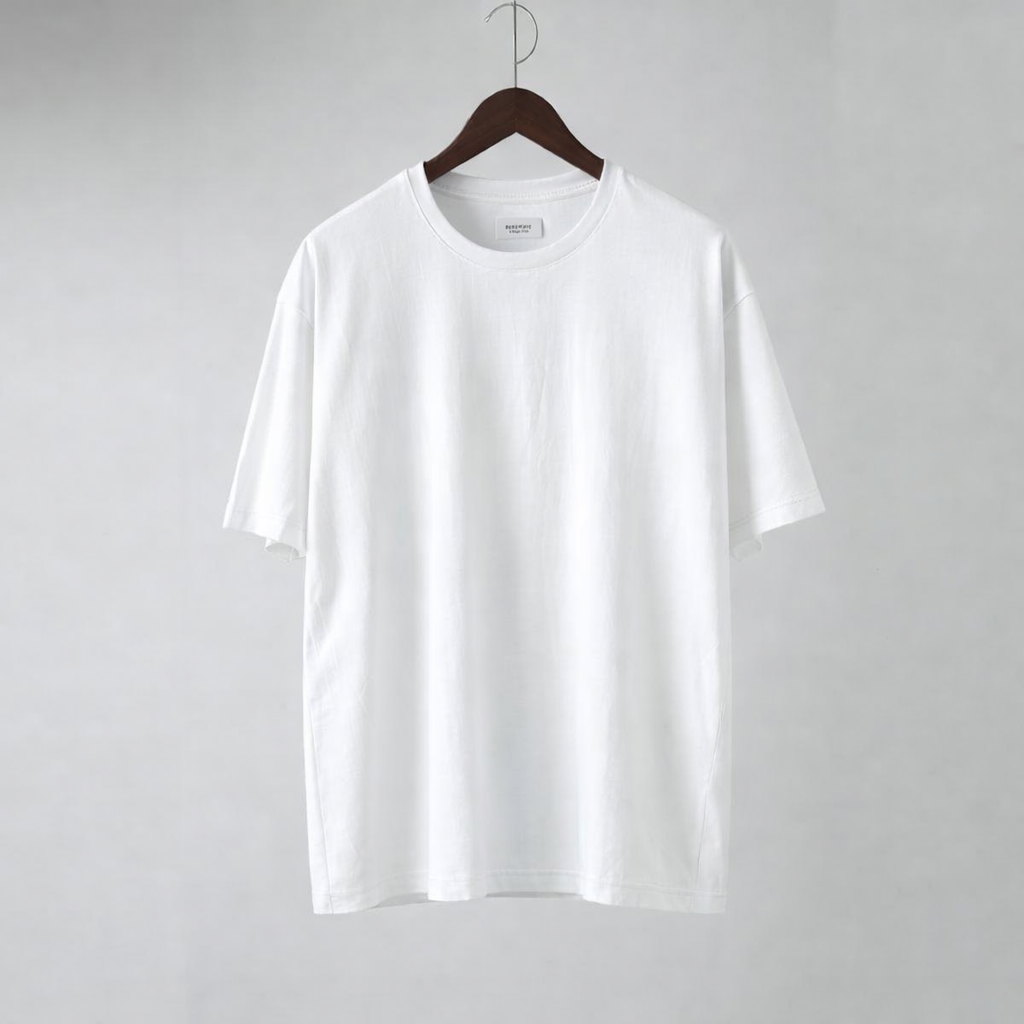 HEAVY24O GSM Oversized Fit French Terry Cotton T-Shirt - BLACK