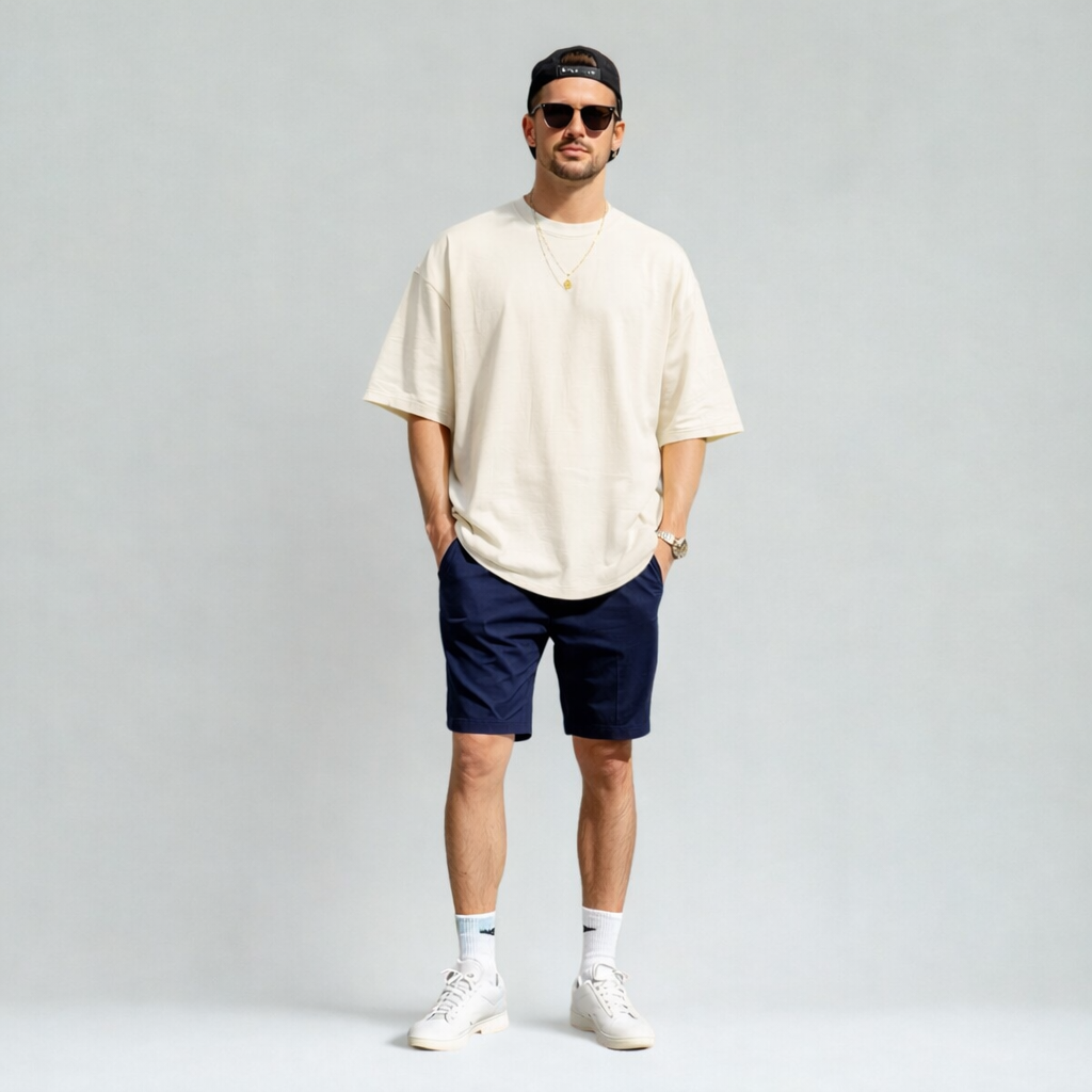 HEAVY24O GSM Oversized Fit French Terry Cotton T-Shirt - PURPLE