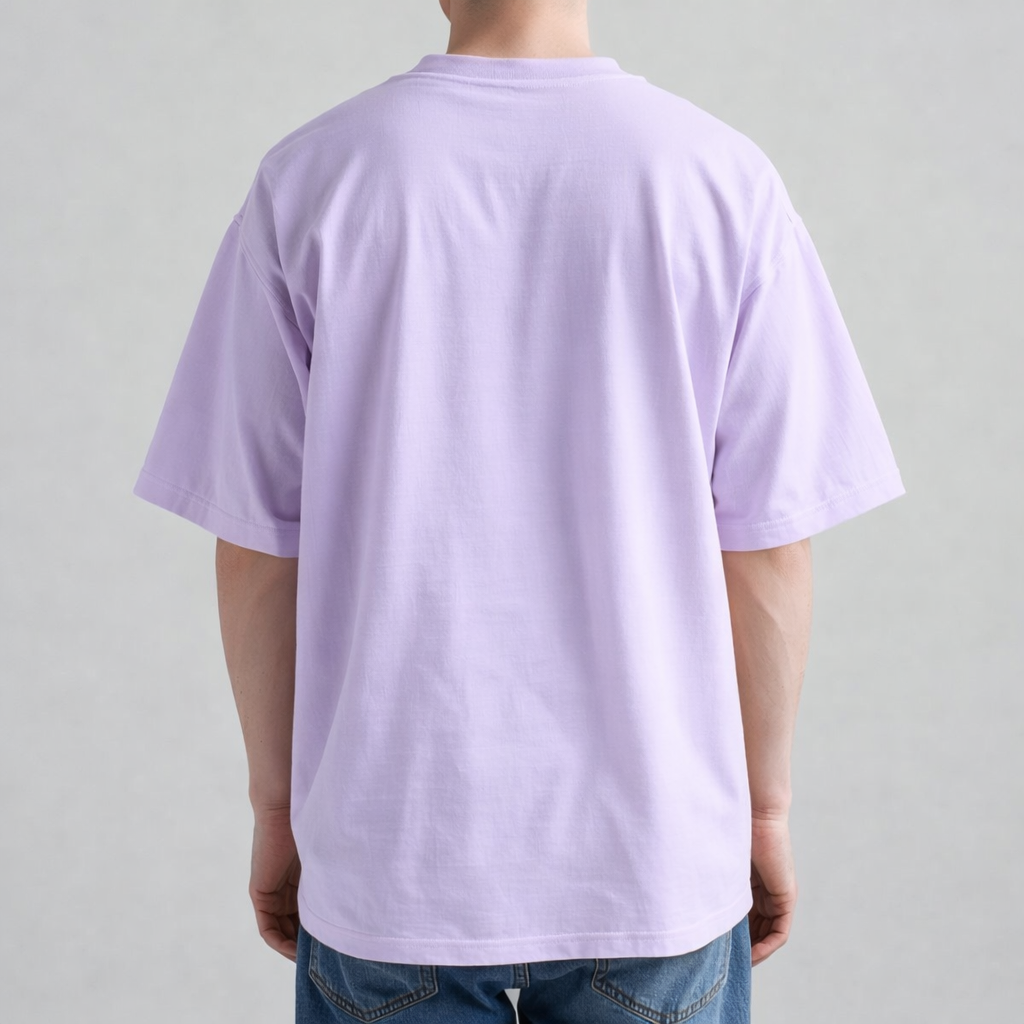 HEAVY24O GSM Oversized Fit French Terry Cotton T-Shirt - PURPLE