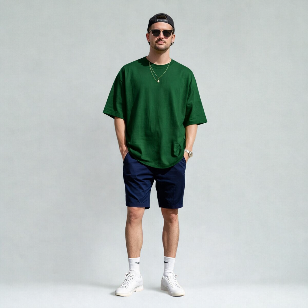 HEAVY24O GSM Oversized Fit French Terry Cotton T-Shirt - PURPLE