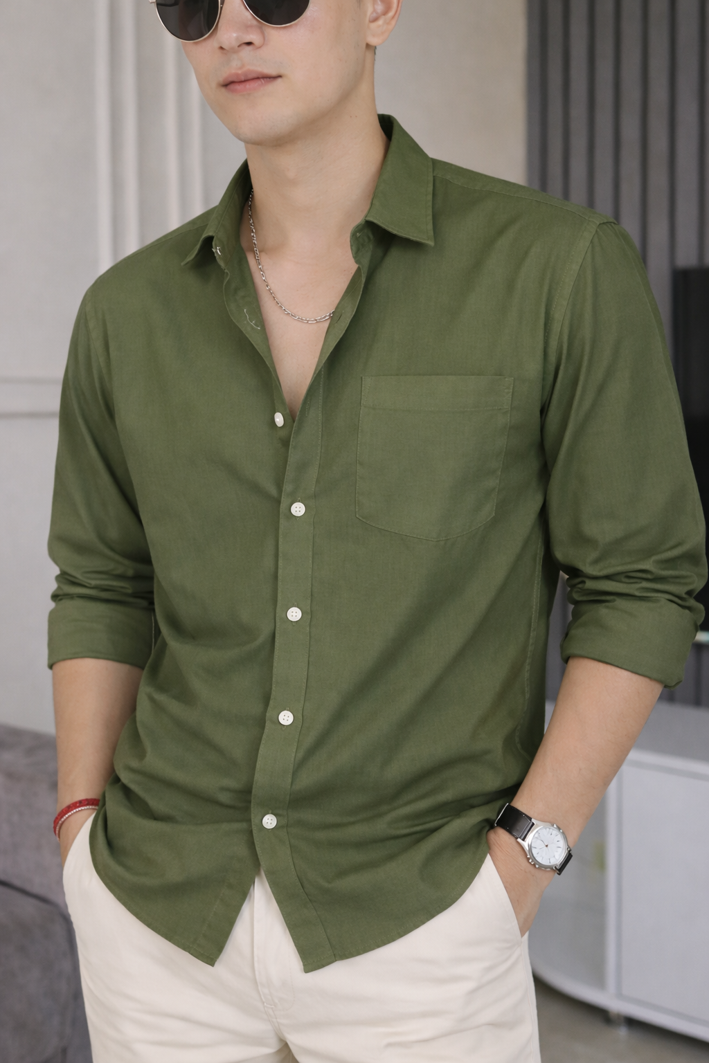 Old Money Classic Combo (Olive Green & Beige)