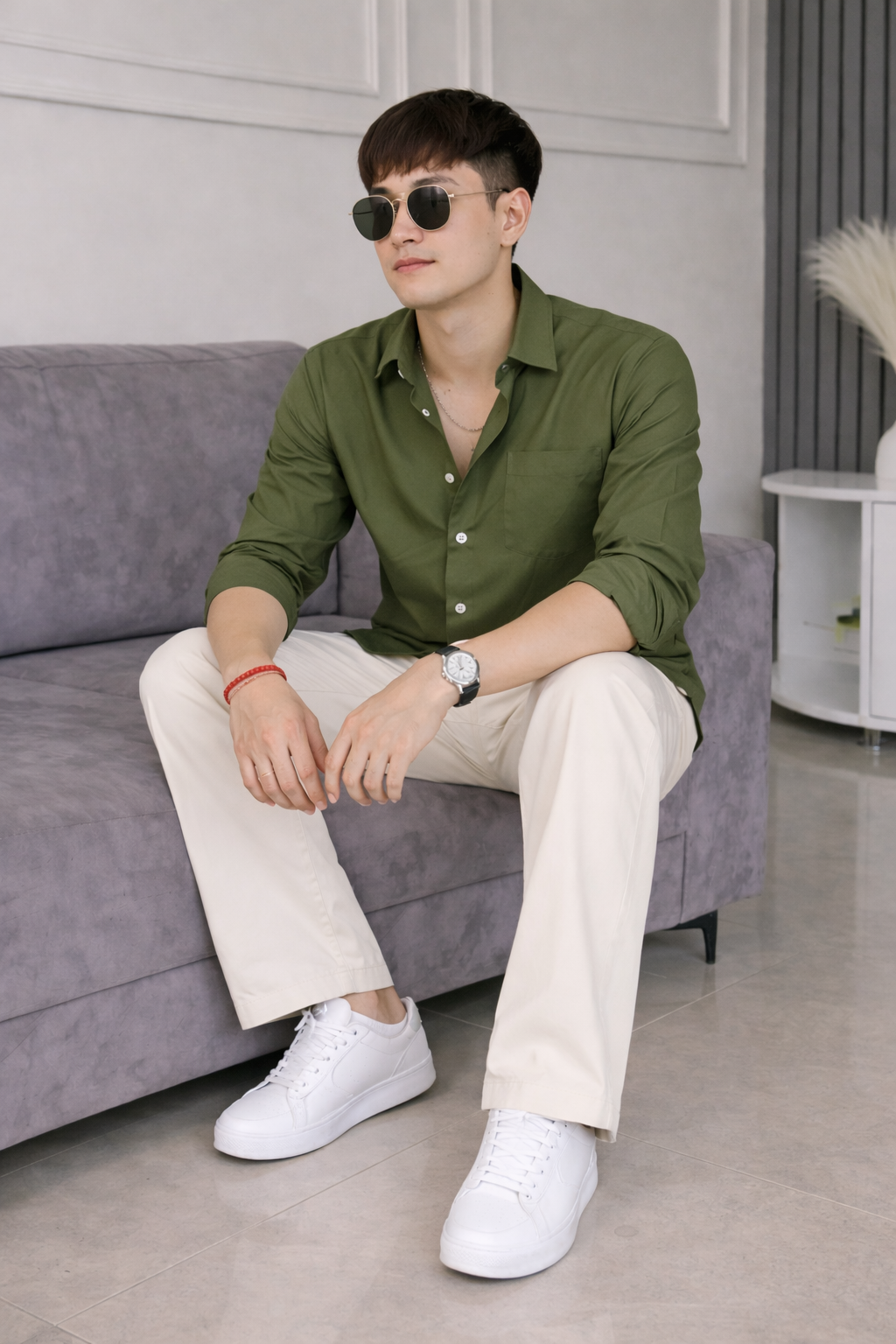 Old Money Classic Combo (Olive Green & Beige)