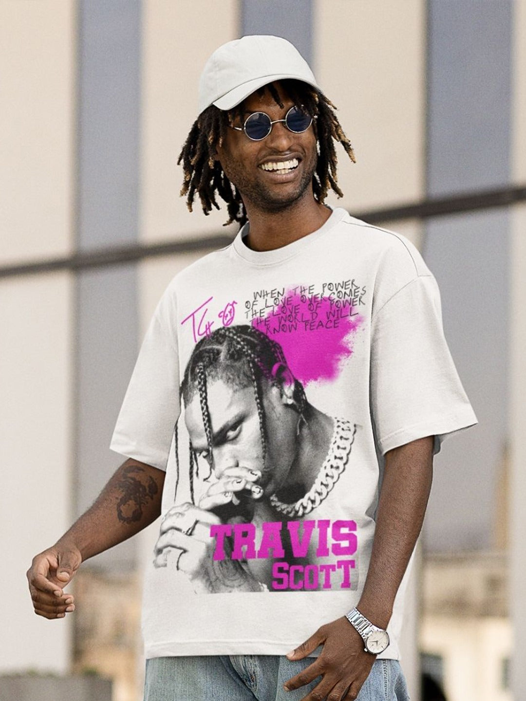 Travis Scott “Power of Love” Oversized Graphic T-Shirt